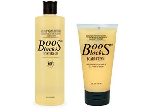 John Boos Block MYSCRM Essential Mystery Oil and Board Cream Care and Maintenance Set: Includes One 16 Ounce Bottle Mystery Oil and One 5 Ounce Tube Board Cream