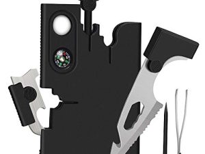 Upgraded Credit Card Tool Multitool - Fathers Gifts for Dad Him 18 in 1 Multi-Tool Gadgets - Christmas Gifts for Men Dad Father Women Stocking Stuffers Wallet Tools With Blade Compass Screwdrivers