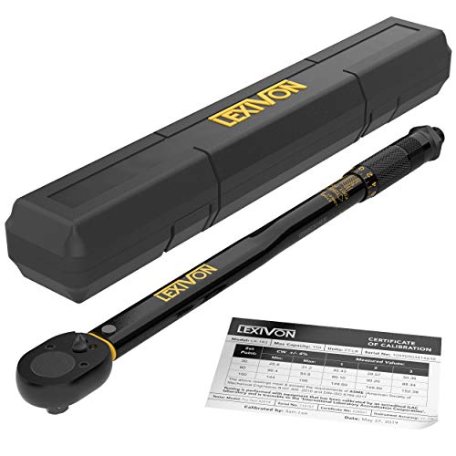 LEXIVON 1/2-Inch Drive Click Torque Wrench 10~150 Ft-Lb/13.6~203.5 Nm (LX-183) LEXIVON 1/2-Inch Drive Click Torque Wrench 10~150 Ft-Lb/13.6~203.5 Nm (LX-183)