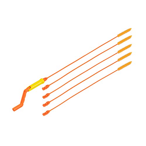 FlexiSnake Drain Weasel Sink Snake Cleaner - 18 inch - Drain Hair Clog Remover Tool with Rotating Handle & 5 Wand Refills - Thin FlexiSnake Drain Weasel Sink Snake Cleaner - 18 inch - Drain Hair Clog Remover Tool with Rotating Handle & 5 Wand Refills - Thin