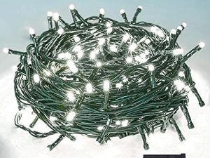 YIQU White 82FT 200 LED Christmas String Lights Outdoor/Indoor (Extendable Green Wire