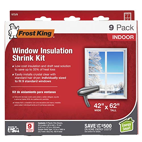 Frost King V73/9H Indoor Shrink Window Kit 42 62-Inch Frost King V73/9H Indoor Shrink Window Kit 42 62-Inch