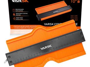 VARSK Contour Gauge Duplicator with Lock 10 inch - Shape Duplicator Profile Gauge Tool - Cool Christmas Gifts Stocking Stuffers for Men DIY Woodworking Carpentry Flooring Handyman