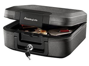 SentrySafe Fireproof and Waterproof Safe Box with Key Lock