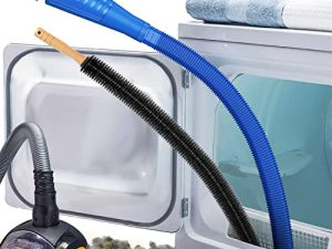 Sealegend 2 Pieces Dryer Vent Cleaner Kit and Dryer Lint Brush Vacuum Hose Attachment Brush Lint Remover Power Washer and Dryer Vent Vacuum Hose(Deep Blue)