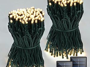 Albelt Super-Long 2-Pack Each 85FT Solar String Lights Outdoor