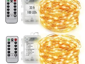MUMUXI Battery Operated Christmas Lights [Set of 2]
