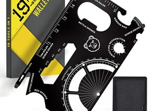 Stocking Stuffers Tools Gifts for Men - 19 Tools In 1 Wallet Credit Card Multitool Gifts | Women Dad Teen Adult Guy Gift Birthday Unique EDC Pocket Card Tool Gadget Bottle Opener
