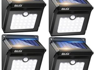 BAXIA TECHNOLOGY Solar Outdoor Lights Wireless Security Motion Sensor Outdoor Lights Solar Lights Outdoor Waterproof for Front Door