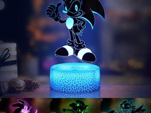 FLOWDUCK Christmas Toys for Kids 4 Patterns 3D Anime Lamp - Toys for Kids Room Decor