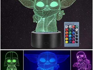 3 Pattern 3D Illusion Star Wars Night Light for Kids