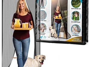 Flux Phenom Magnetic Screen Door - Mesh Net Doorway Magnet Closure Keeps Bugs Out