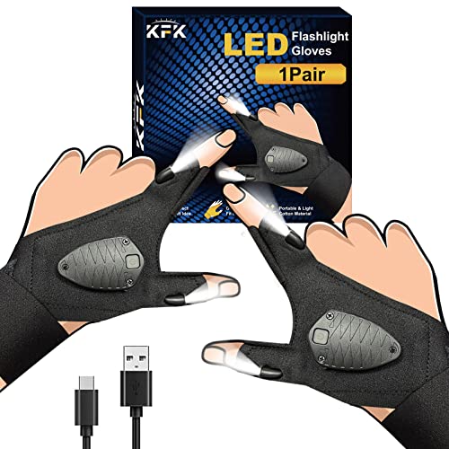 KFK Stocking Stuffers for Men LED Flashlight Gloves Gifts for Men KFK Stocking Stuffers for Men LED Flashlight Gloves Gifts for Men