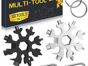 Stocking Stuffers for Men Gifts Snowflake Multitool 18 in 1 Christmas Day Gifts Ideas