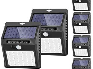 SEZAC Solar Lights Outdoor [6 Pack/3 Working Mode]