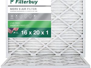 Filterbuy 16x20x1 Air Filter MERV 8 Dust Defense (4-Pack)
