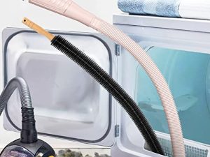 2 Pieces Dryer Vent Cleaner Kit Dryer Lint Brush Vacuum Hose Attachment Brush Lint Remover Power Washer and Dryer Vent Vacuum Hose Grey Pink