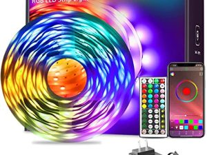 KSIPZE 50ft Led Strip Lights RGB Music Sync Color Changing