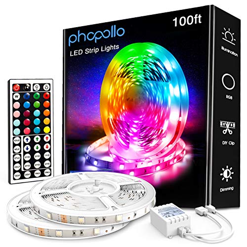 phopollo 100ft Led Strip Lights phopollo 100ft Led Strip Lights