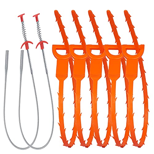 7 Pack ONEHERE Hair Drain Clog Remover Tool 7 Pack ONEHERE Hair Drain Clog Remover Tool