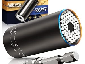 Super Universal Socket Tools Gifts for Men- Christmas Stocking Stuffers Socket Set with Power Drill Adapter GadgetsTool Gifts for Dad Him Boyfriend Women Husband Handy DIY Tool (7-19mm)