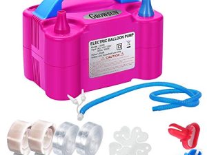 Growsun Balloons Pump Kit Electric Balloon Garland Arch Kit Air Blower Inflator for Party Decoration w/Ballons Tape Strip