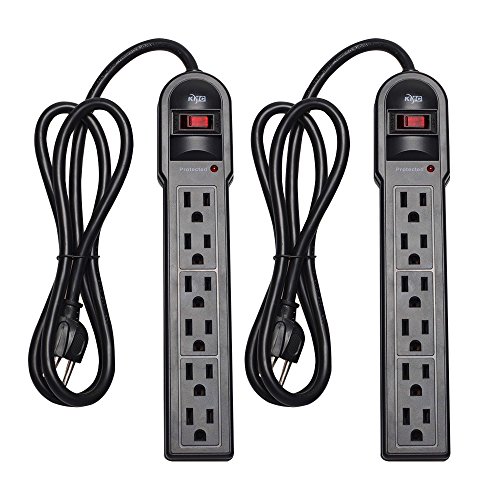 KMC 6-Outlet Surge Protector Power Strip 2-Pack KMC 6-Outlet Surge Protector Power Strip 2-Pack