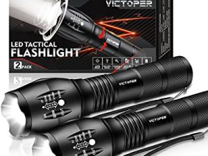 Victoper LED Flashlight 2 Pack