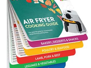 Air Fryer Cheat Sheet Magnets Cooking Guide Booklet - Air Fryer Magnetic Cheat Sheet Set Cooking Times Chart - Cookbooks Instant Air Fryer Accessories Oven Cooking Pot Temp Guide Kitchen Conversion
