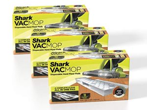 Shark VMP30 VACMOP Disposable Hard Floor Vacuum and Mop Pad Refills White