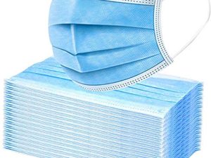 [Pack of 100] Single Use Disposable Blue Face Mask