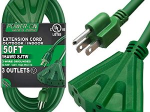 Kasonic 50 Ft Extension Cord with 3 Outlets