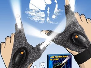 PARIGO Rechargeable LED Flashlight Waterproof Gloves - Christmas Stocking Stuffers Gifts for Men
