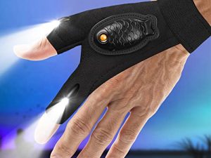 Mens Gifts LED Flashlight Gloves Waterproof - Gifts for Dad Grandpa Papa Rechargeable Lighted Glove Lights Finger Cool Gadgets Tools Gift Ideas Unique Birthday Present for Him Husband Stocking Stuffer
