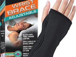 ComfyBrace Night Wrist Sleep Support Brace - Fits Both Hands - Cushioned to Help With Carpal Tunnel and Relieve and Treat Wrist Pain