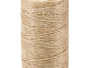 SMART&CASUAL 328Ft Jute Twine String Thin Natural Hemp Twine for Gift Wrapping Craft Plant Garden Christmas Handmade Arts Decoration Packing String Home Decor (328 Ft (100M))