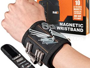RAK Magnetic Wristband for Holding Screws - Christmas Gifts for Men Who have Everything - Wrist Magnet Tool or Screw Holder for Handyman