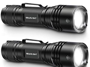 GearLight TAC LED Flashlight Pack - 2 Super Bright