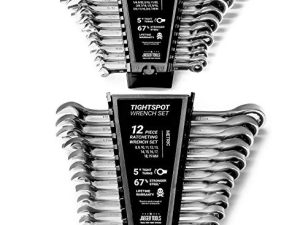 JAEGER 24pc IN/MM TIGHTSPOT Ratcheting Wrench Set - MASTER SET Including Inch & Metric With Quick Access Wrench Organizer - Our standard in combination wrench sets from gear to tip