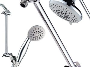 Hotel Spa 11" Solid Brass Adjustable Shower Extension Arm with Lock Joints. Lower or Raise Any Rain or Handheld Showerhead to Your Height & Angle / 2-Foot Range/Connection
