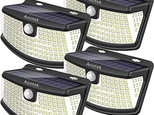 Aootek New Solar Lights 120 LEDs with Lights Reflector