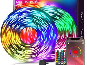 KSIPZE 100ft Led Strip Lights (2 Rolls of 50ft) RGB Music Sync Color Changing
